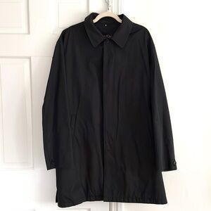 Men’s Calvin Klein Black Rain Trench Coat. Size 48